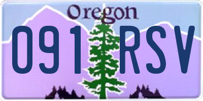 OR license plate 091RSV
