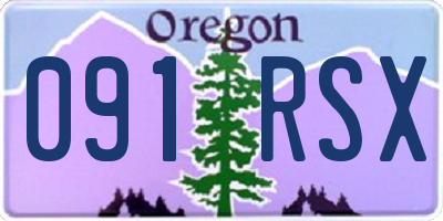 OR license plate 091RSX