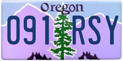 OR license plate 091RSY