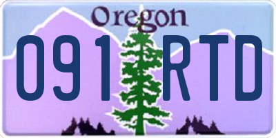 OR license plate 091RTD