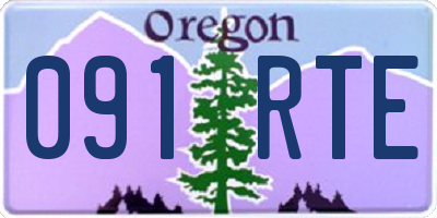 OR license plate 091RTE