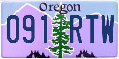 OR license plate 091RTW