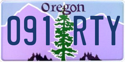 OR license plate 091RTY