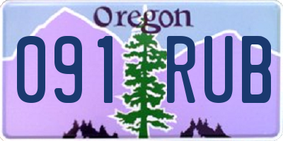 OR license plate 091RUB