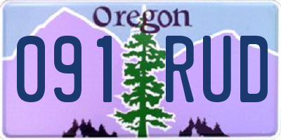 OR license plate 091RUD