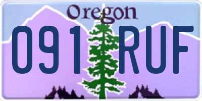 OR license plate 091RUF