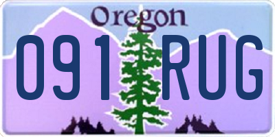 OR license plate 091RUG