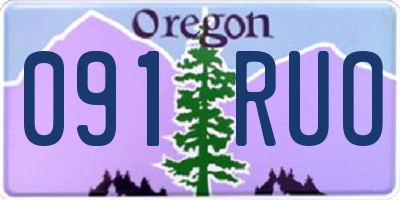 OR license plate 091RUO