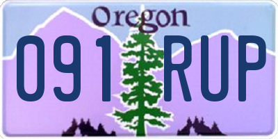 OR license plate 091RUP
