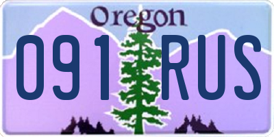 OR license plate 091RUS