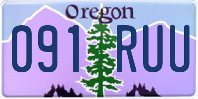OR license plate 091RUU