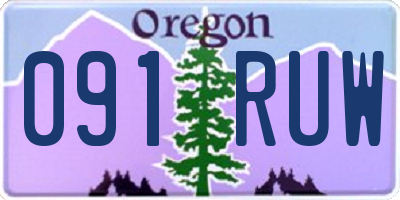 OR license plate 091RUW