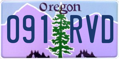 OR license plate 091RVD