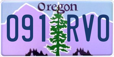 OR license plate 091RVO
