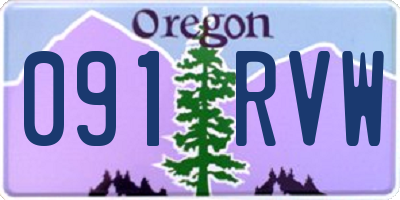 OR license plate 091RVW