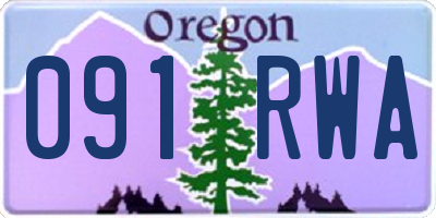 OR license plate 091RWA