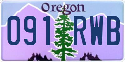 OR license plate 091RWB