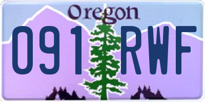 OR license plate 091RWF