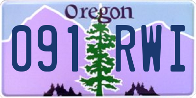OR license plate 091RWI