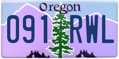 OR license plate 091RWL