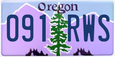 OR license plate 091RWS