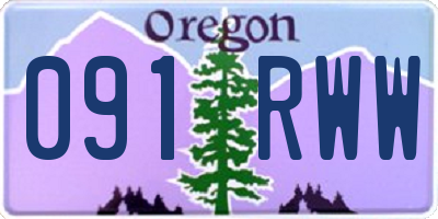 OR license plate 091RWW