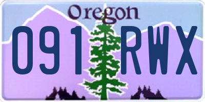 OR license plate 091RWX