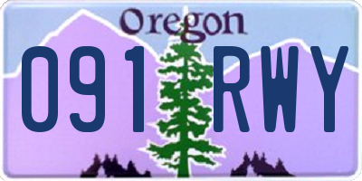 OR license plate 091RWY