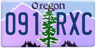 OR license plate 091RXC