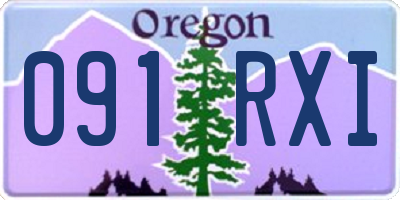 OR license plate 091RXI