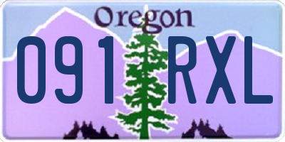 OR license plate 091RXL