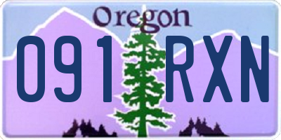 OR license plate 091RXN