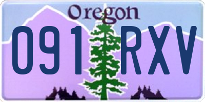 OR license plate 091RXV