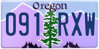 OR license plate 091RXW
