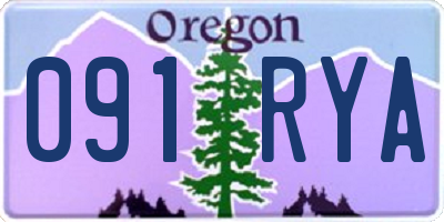 OR license plate 091RYA