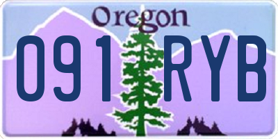 OR license plate 091RYB