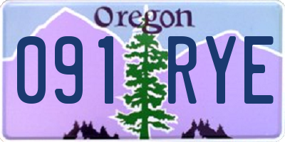 OR license plate 091RYE