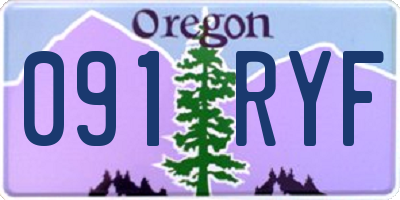 OR license plate 091RYF
