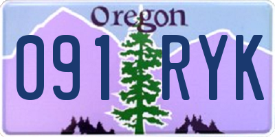 OR license plate 091RYK