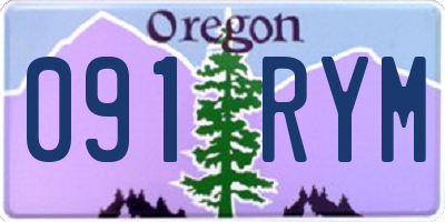 OR license plate 091RYM