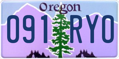 OR license plate 091RYO