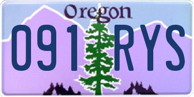 OR license plate 091RYS