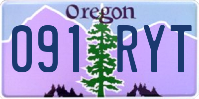 OR license plate 091RYT