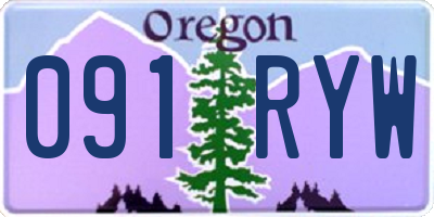 OR license plate 091RYW