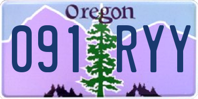 OR license plate 091RYY