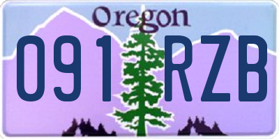 OR license plate 091RZB