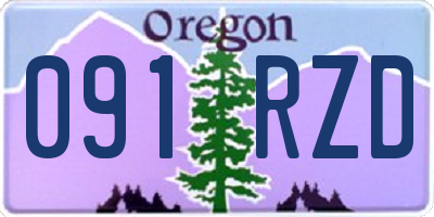 OR license plate 091RZD