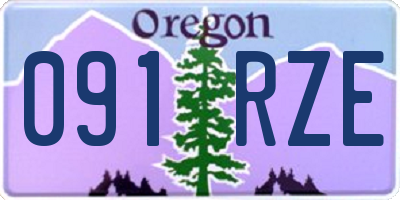 OR license plate 091RZE