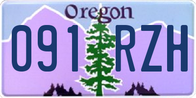 OR license plate 091RZH