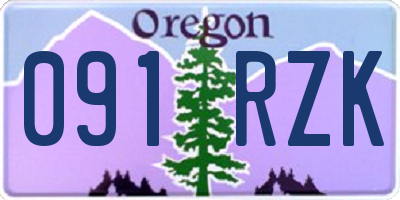 OR license plate 091RZK